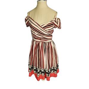 Anna Sui for Target Silk Cream Pattern Dress Size 5